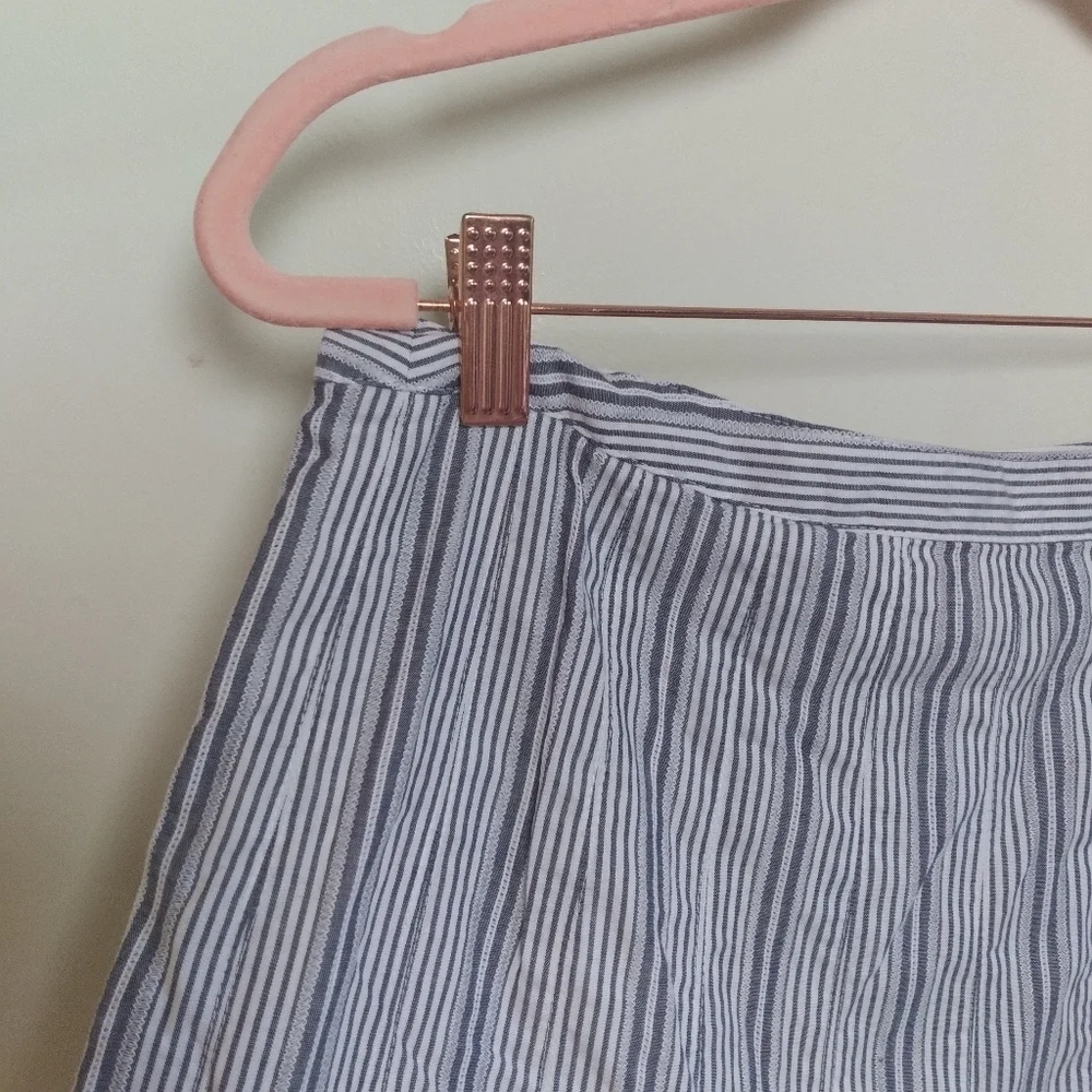 Talbots Vintage Striped Cotton A Line Knee Length Skirt Size 6 Petite